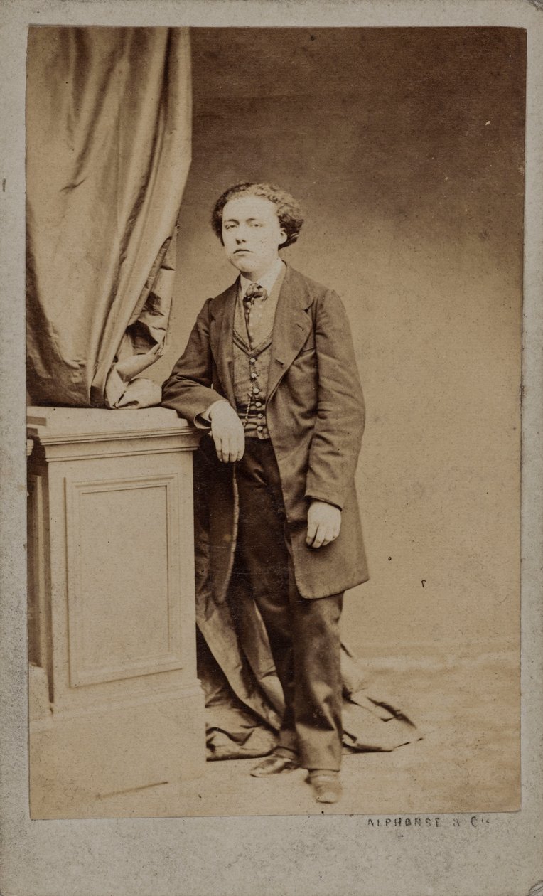 Portrett av komponisten Louis Diémer 1843-1919, ca. 1875. av Photo studio Alphonse and Cie.