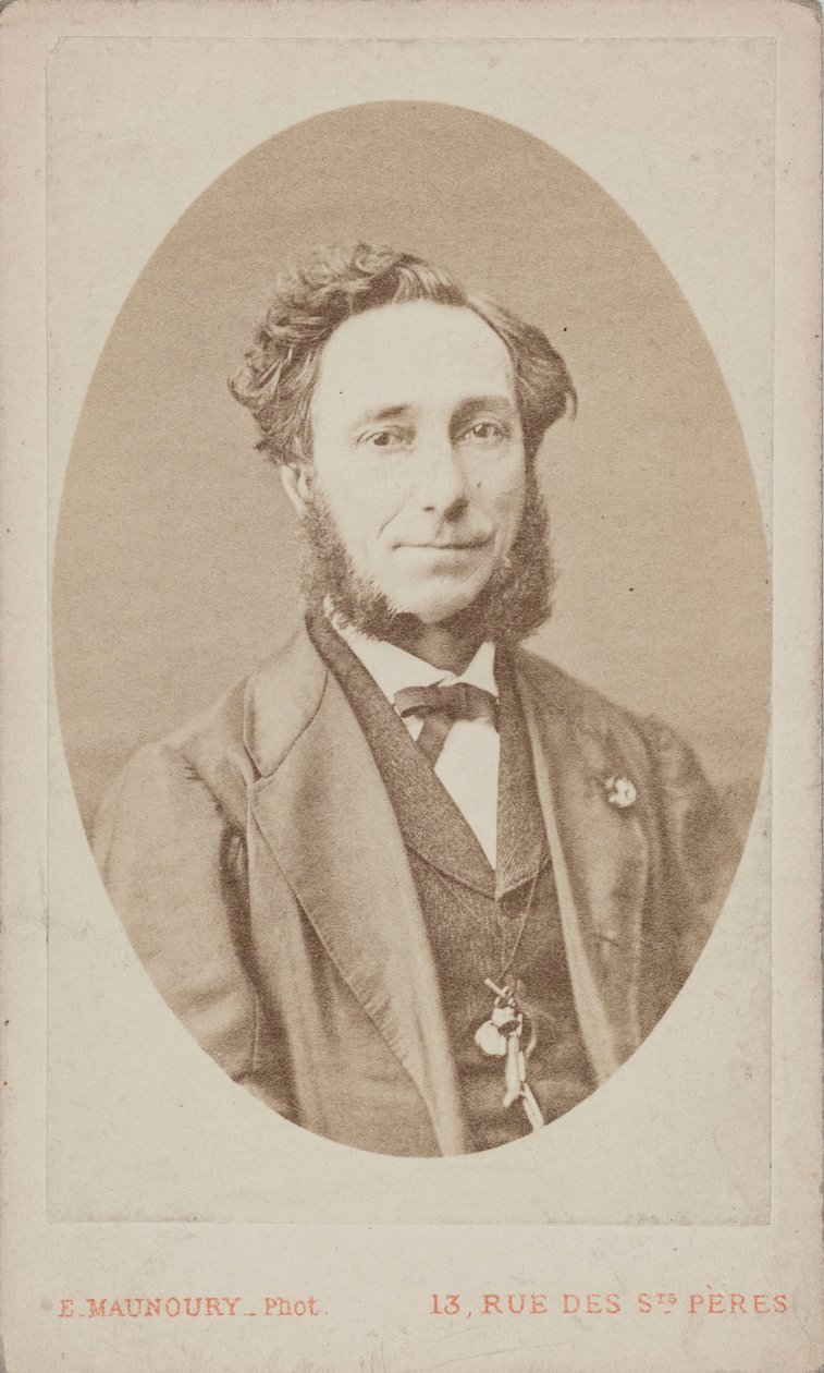 Portrett av fiolinisten og komponisten Camillo Sivori 1815-1894. av Photo studio Eugène Maunoury.