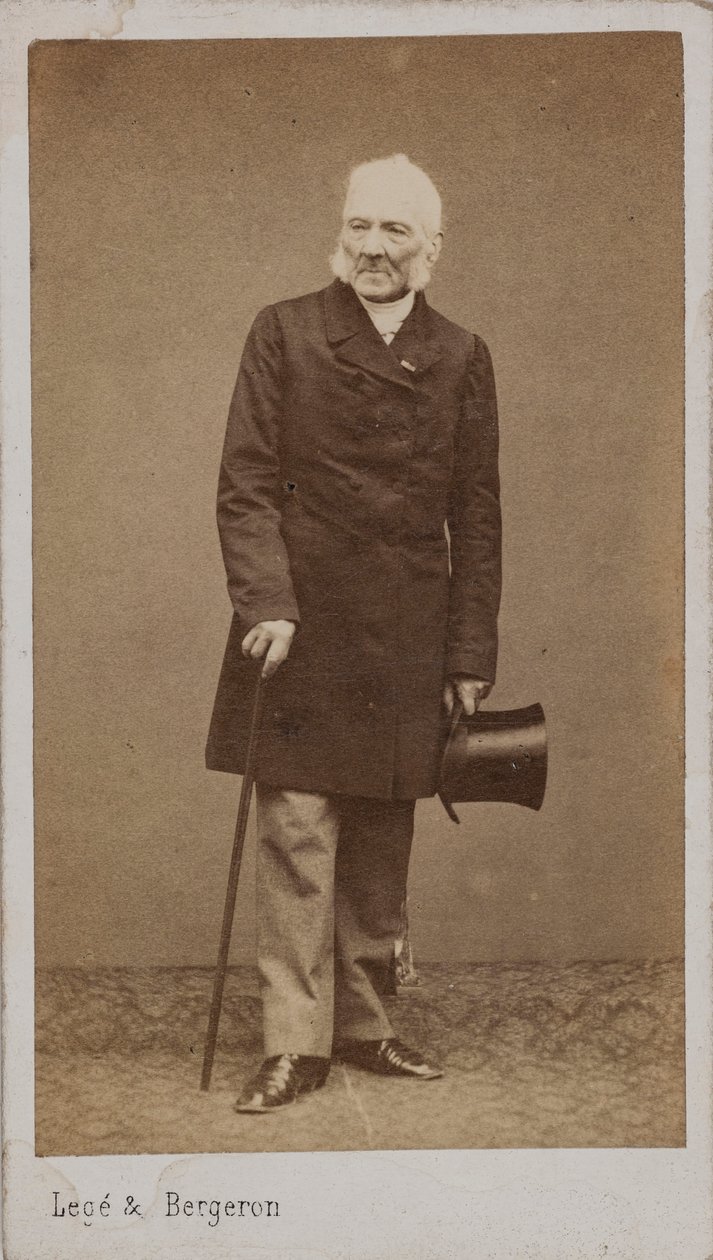 Portrett av komponisten Gustave Vogt 1781-1870. av Photo studio Legé and Bergeron.
