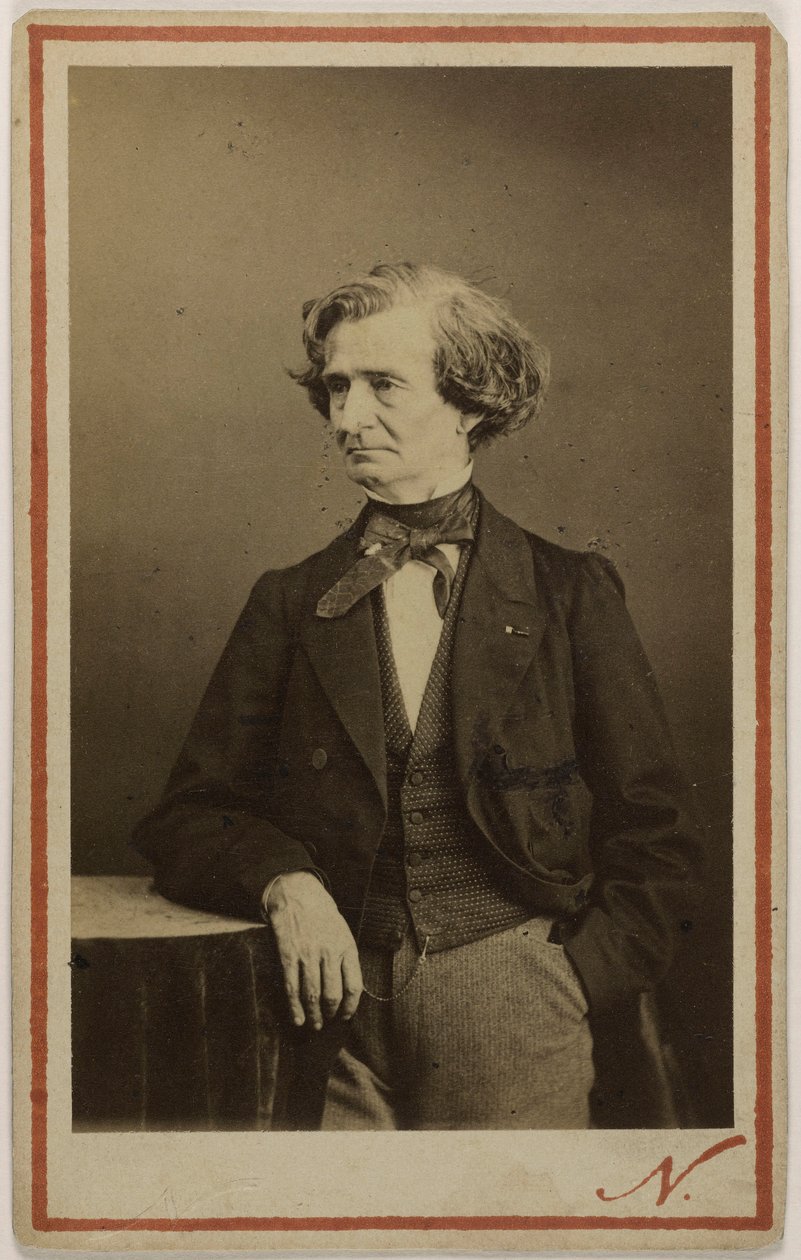 Portrett av komponisten Hector Berlioz 1803-1869, ca 1860. av Photo studio Nadar.