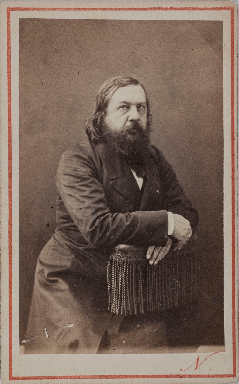 Portrett av poeten Théophile Gautier 1811-1872, 1872. av Photo studio Nadar.