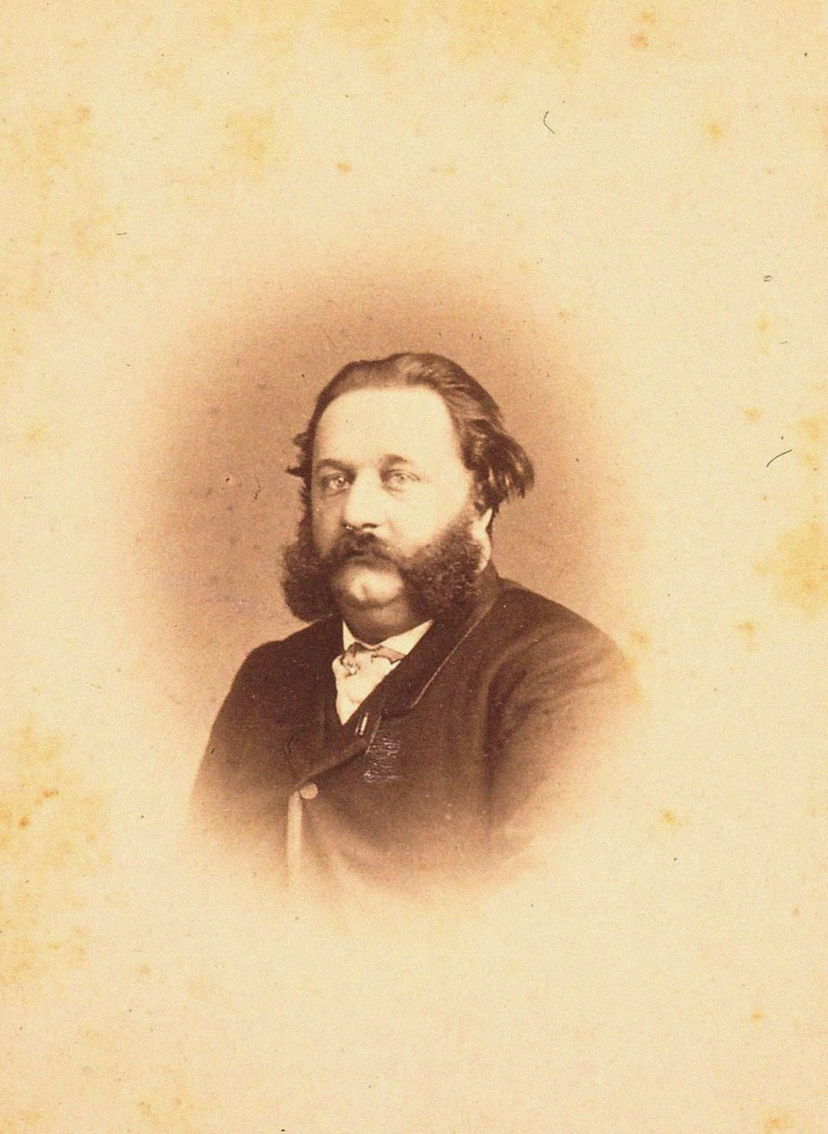 Portrett av komponisten Alfred Jaëll 1832-1882, 1866. av Photo studio Paetz.