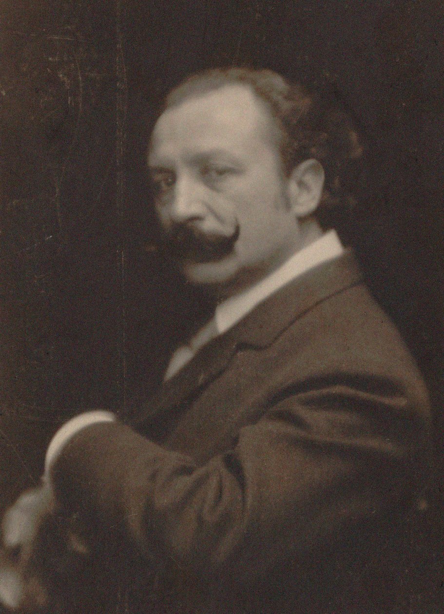 Portrett av komponisten Xavier Leroux 1863-1919, 1910. av Photo studio Paul Berger.