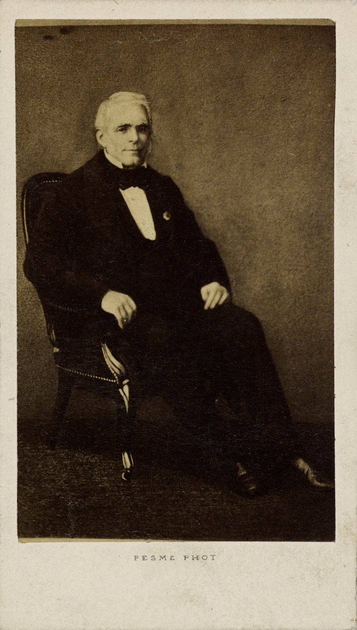 Portrett av dramatikeren og librettisten Eugène Scribe 1791-1861, 1860-1861. av Photo studio Paul Émile Pesme.