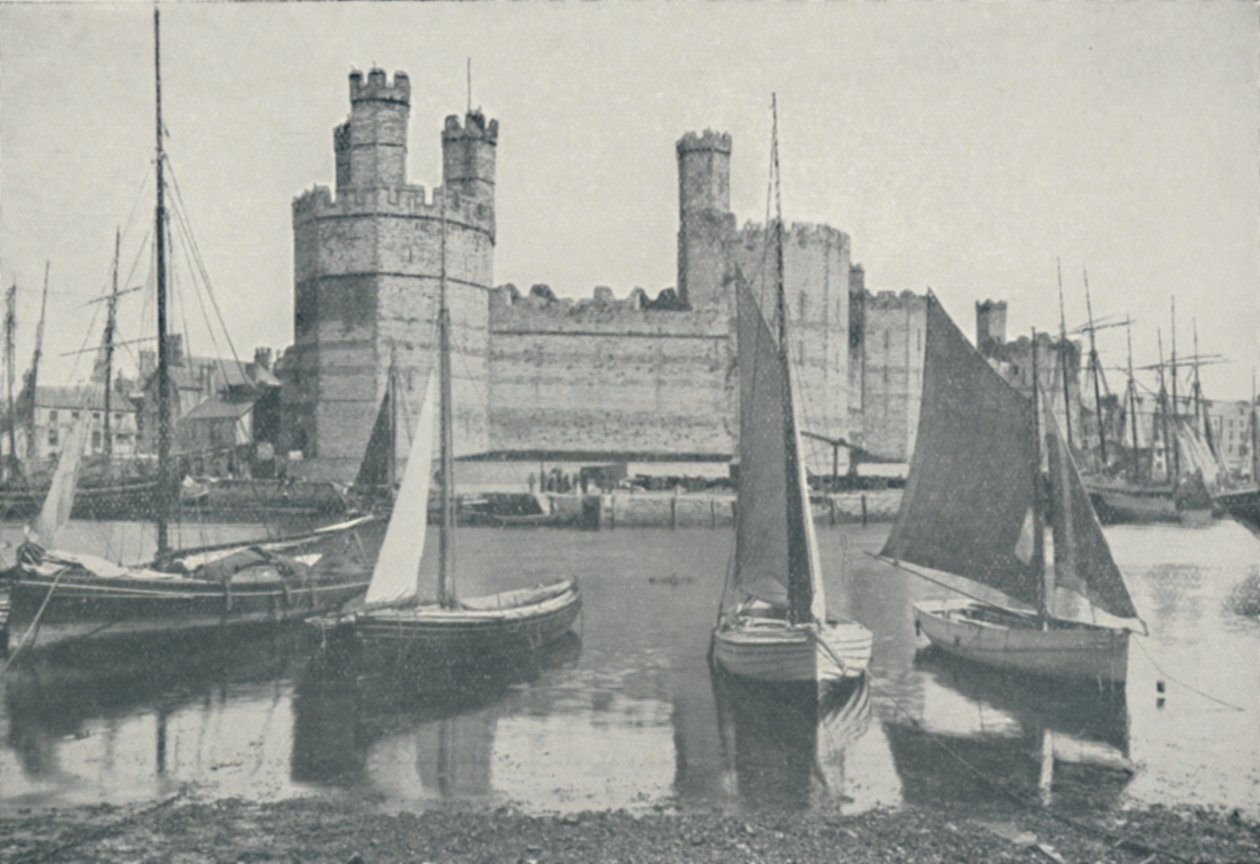 Carnarvon Castle, 1910 av Photochrom Co Ltd of London