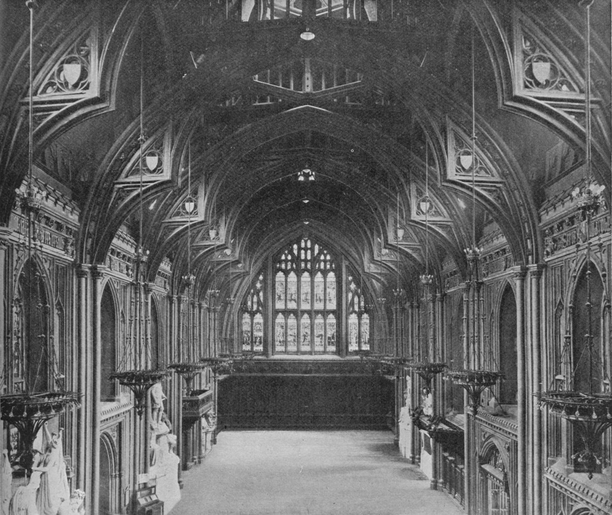 Interiør i Guildhall, City of London, c1904 1906 av Photochrom Co Ltd of London