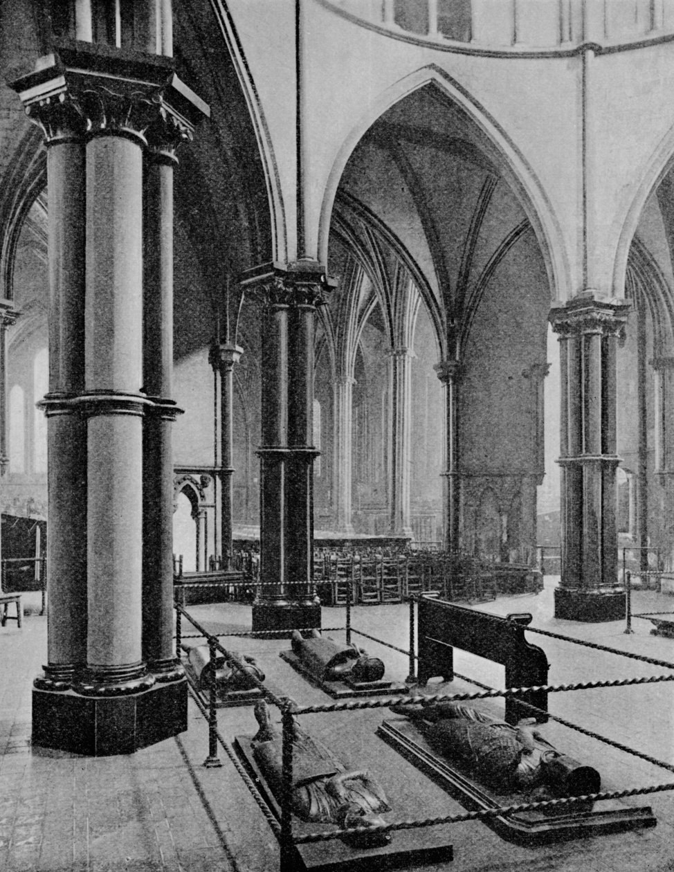 Interiør av Temple Church, City of London, c1905 1906 av Photochrom Co Ltd of London