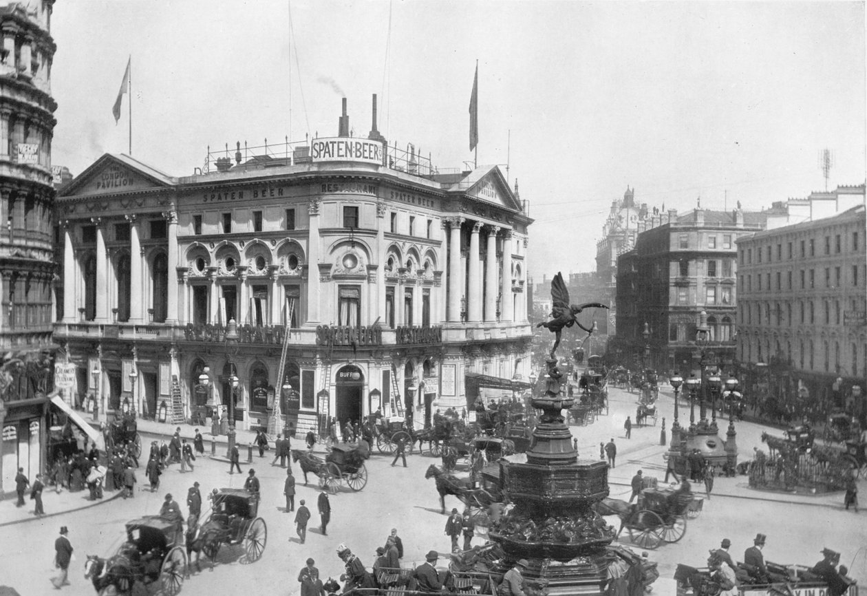 Piccadilly Circus, Westminster, London, c1910 1911 av Photochrom Co Ltd of London