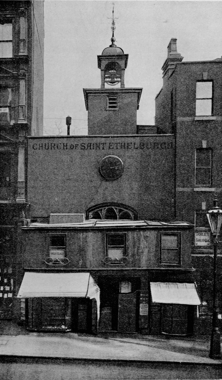 St Ethelburgas Church, Bishopsgate, City of London, c1905 1906 av Photochrom Co Ltd of London