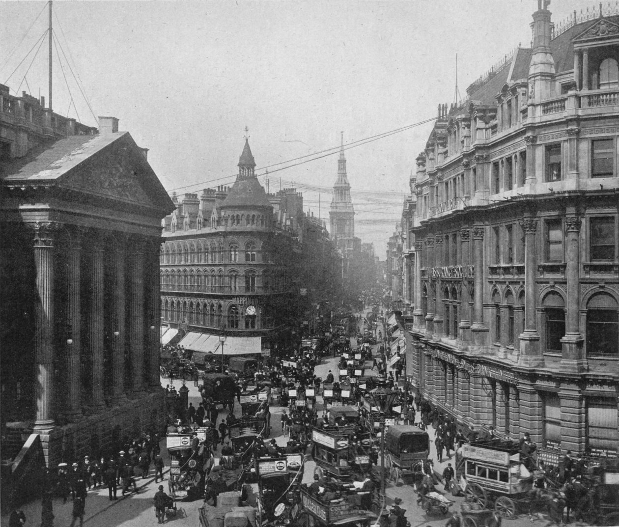 The Mansion House and Cheapside, City of London, c1890 1911 av Photochrom Co Ltd of London