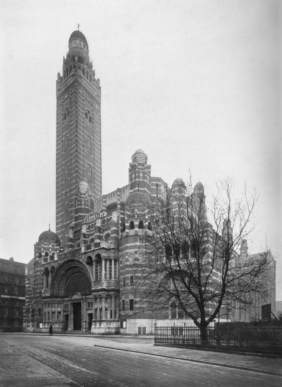 Den romersk-katolske katedralen i Westminster, London, 1911 av Photochrom Co Ltd of London
