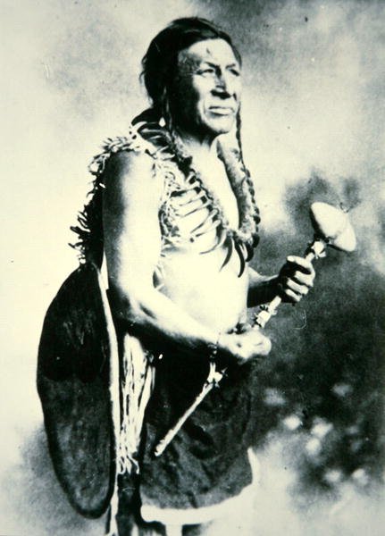White Swan, Warrior (s/hvitt bilde) av Photographer American