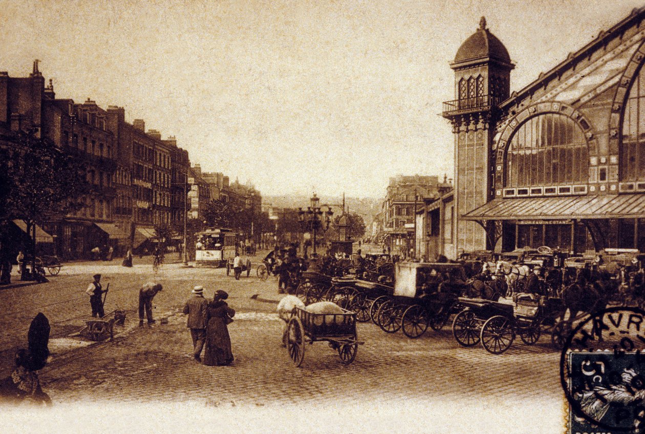 Le Havre, Normandie, ca. 1900 (s/hvitt bilde) av Photographer French