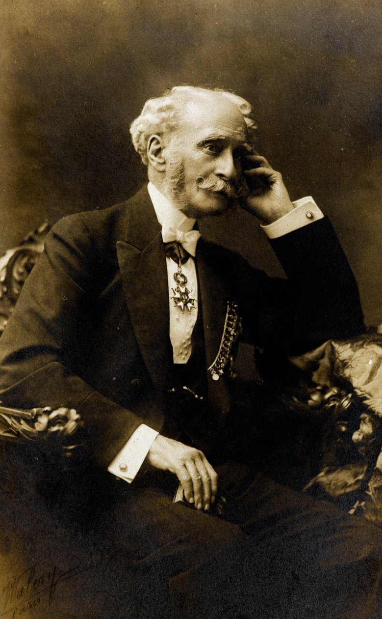 Portrett av Francois Stephen Emile Liegeard (1830-1925), fransk forfatter, poet og politiker - Fotografi, Coll. Baussy av Photographer French