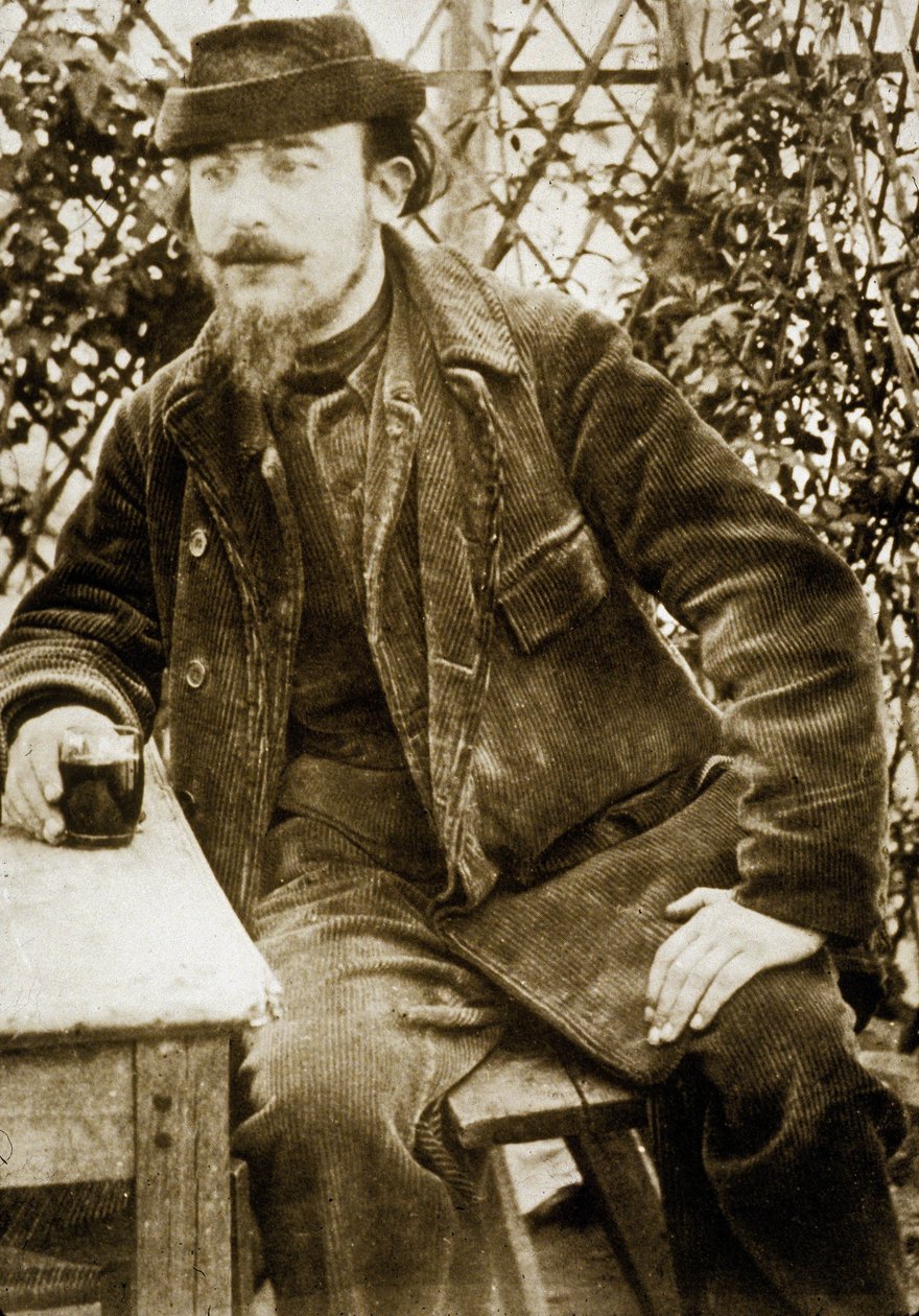 Den franske komponisten Erik Satie (s/hvitt bilde) av Photographer French