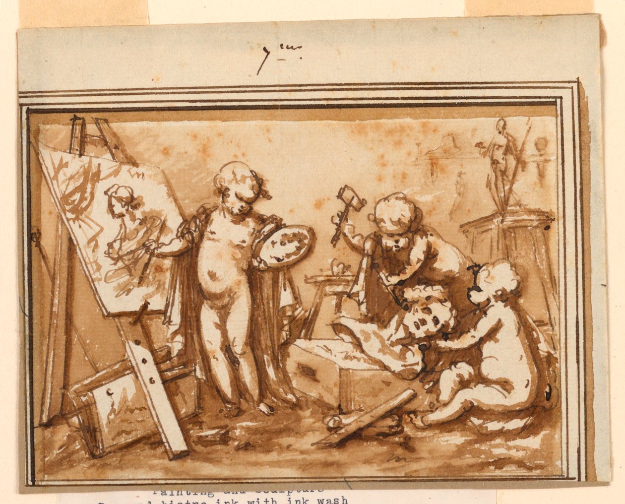 Design for en overdør av Piat Joseph Sauvage