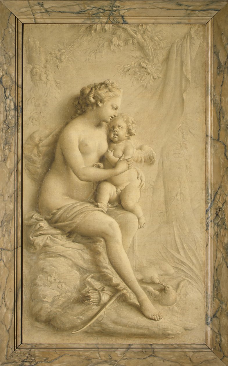 Venus og Amor av Piat Joseph Sauvage
