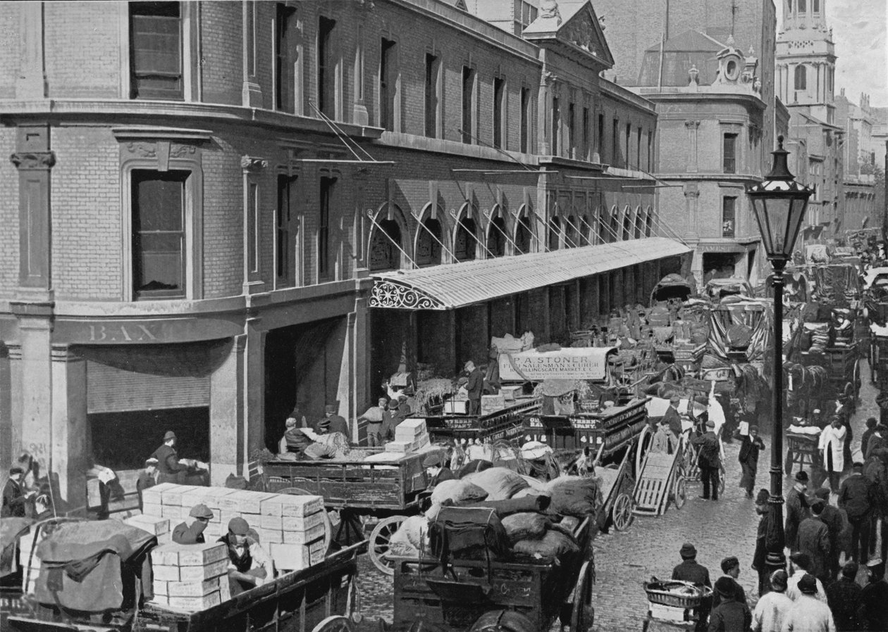 Billingsgate Market, City of London, c1900 1911 av Pictorial Agency