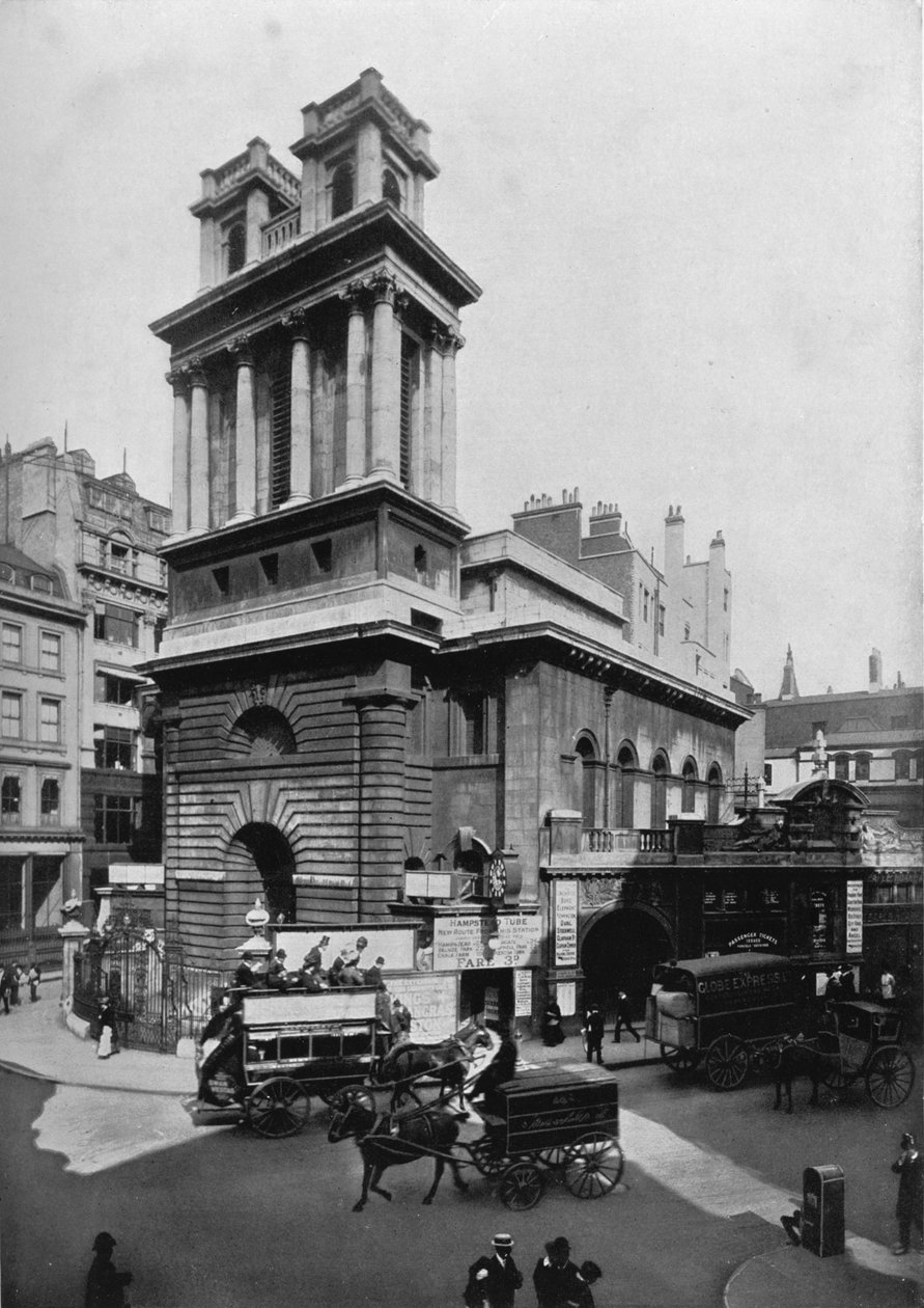 Church of St Mary Woolnoth, City of London, c1910 1911 av Pictorial Agency
