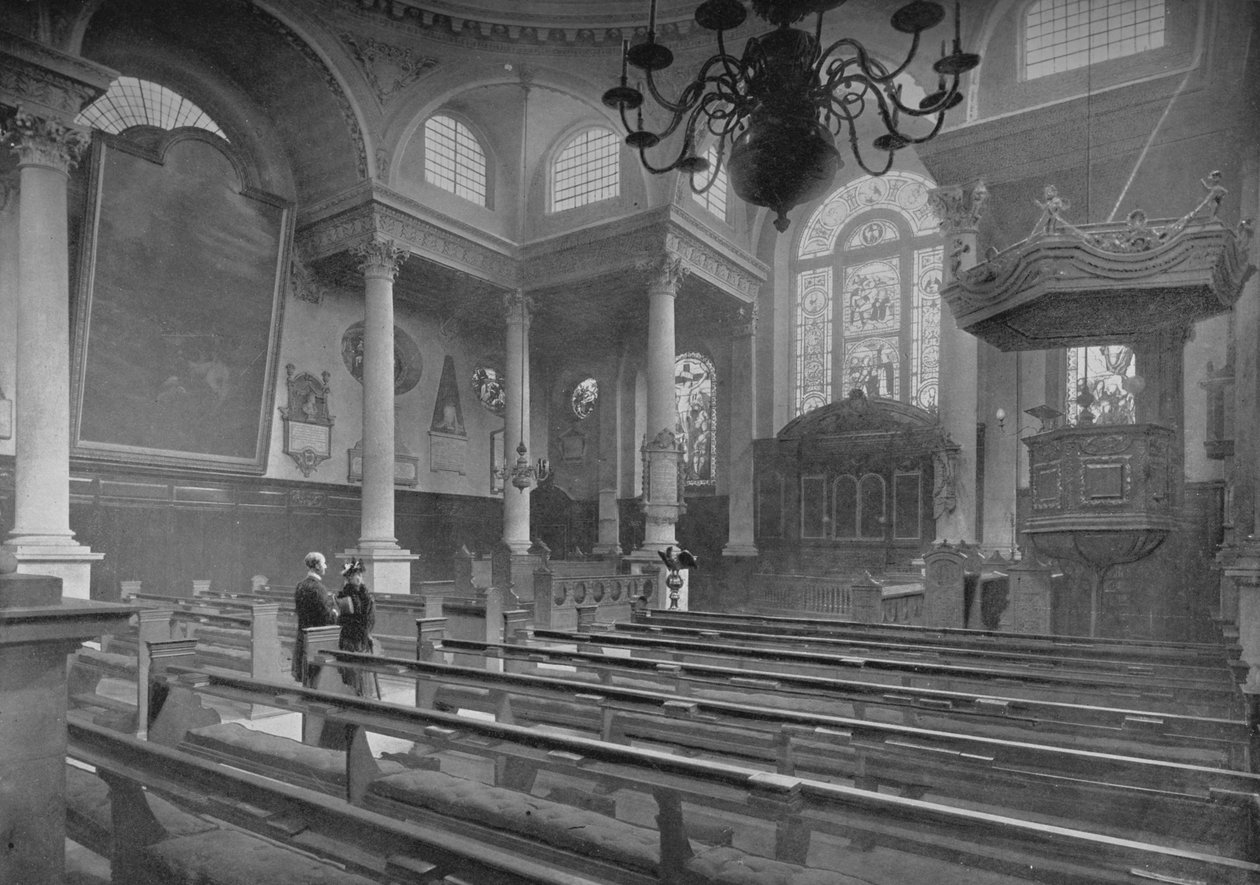 Church of St Stephen, Walbrook, City of London, c1890 1911 av Pictorial Agency