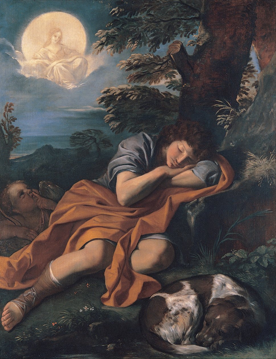 Diane og Endymion av Pier Francesco Mola