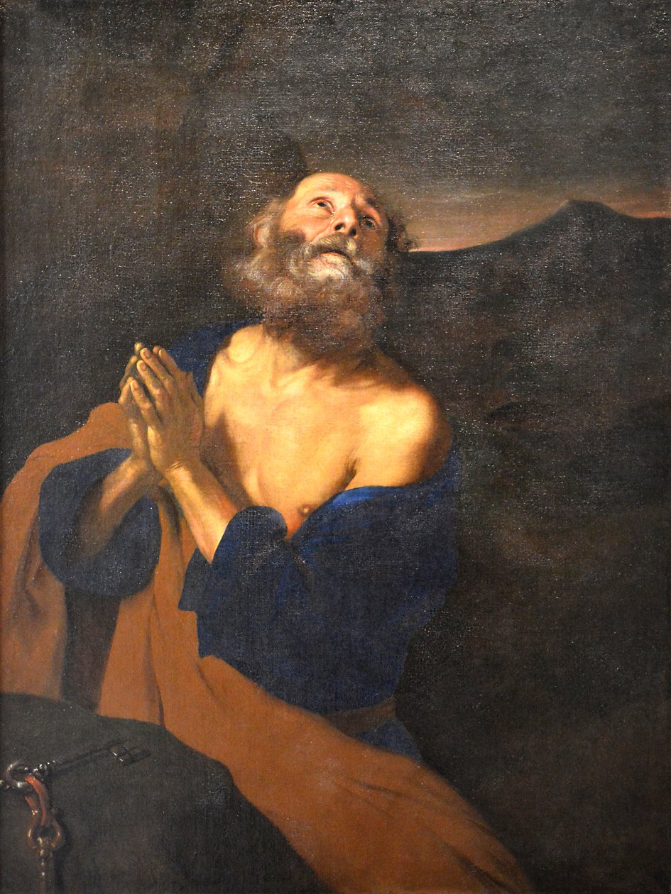 Sankt Peter i bønn av Pier Francesco Mola