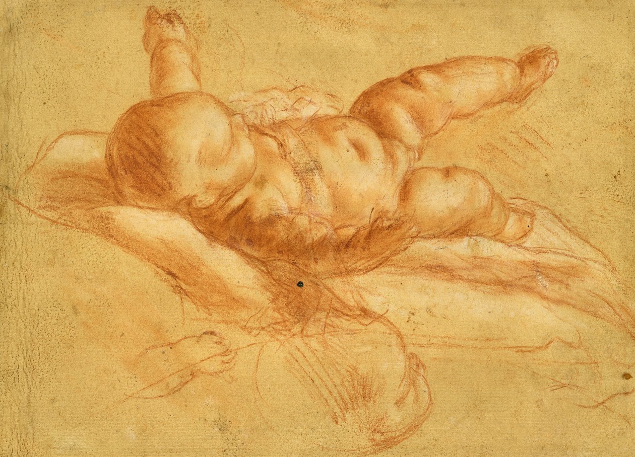 Studie av et nakent spedbarn av Pier Francesco Mola