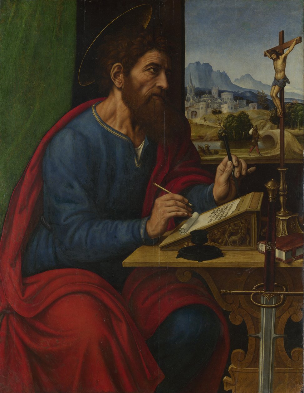 Saint Paul-skriving av Pier Francesco Sacchi