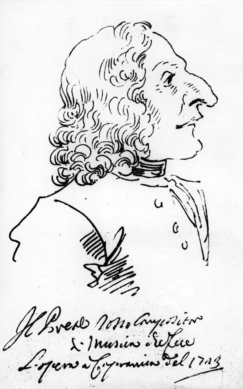 Antonio Vivaldi, 1723 (penn og blekk) av Pier Leone Ghezzi