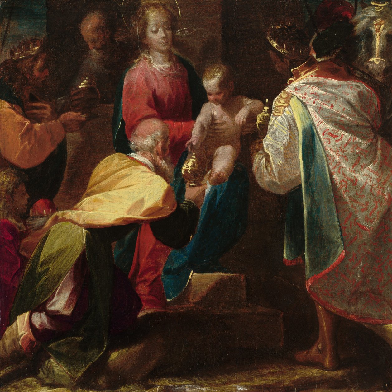 Tilbedelsen av magiene, ca. 1600. av Pier Francesco Mazzucchelli