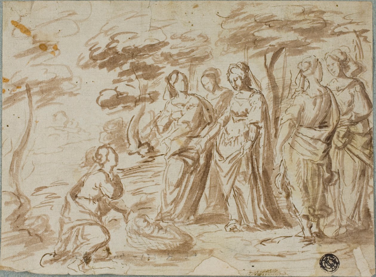 Funnet av Moses av Pier Francesco Mola