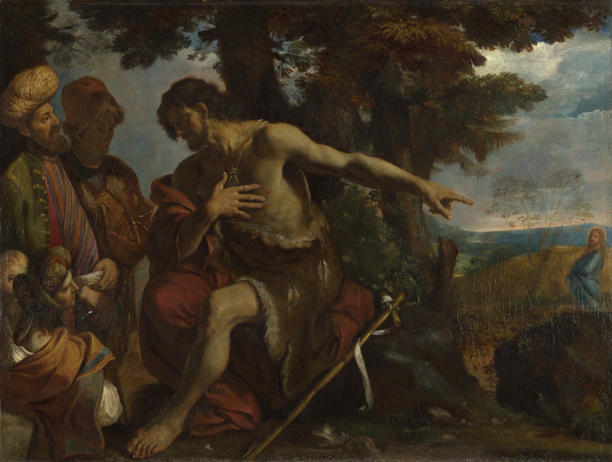 Døperen Johannes forkynner i villmarken, ca. 1640 av Pier Francesco Mola