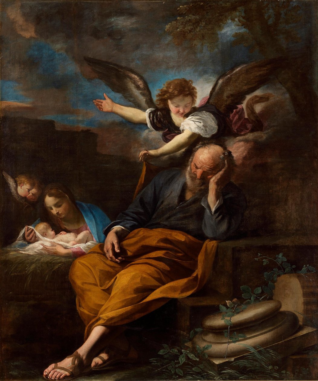 Sankt Josefs drøm av Pier Francesco Mola