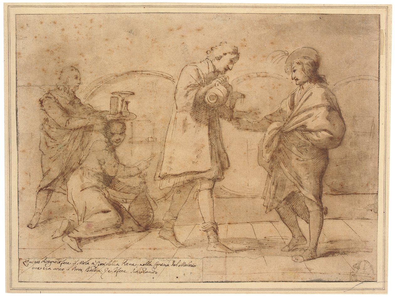 Poeten Baldini drikker i Melosi