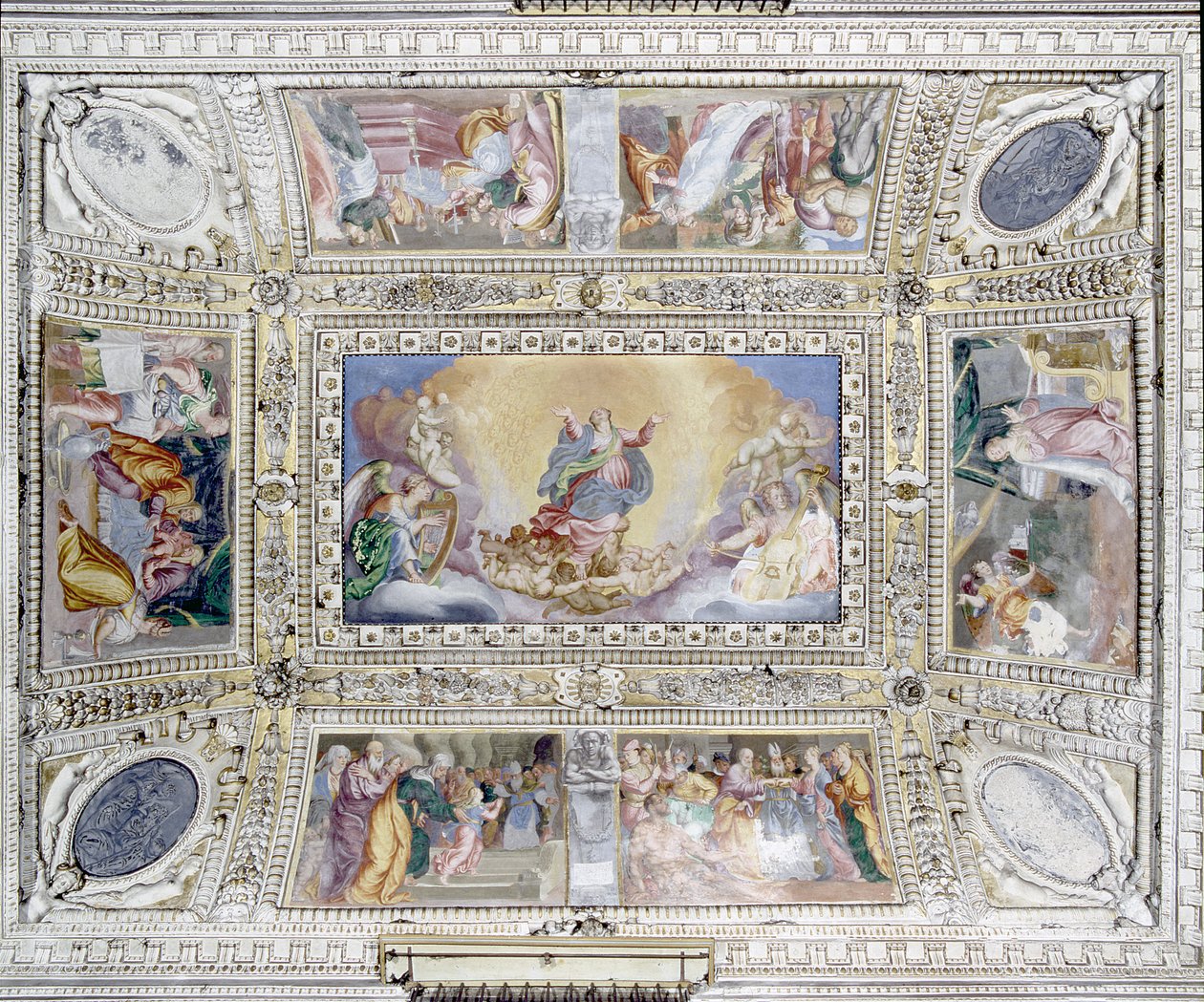 Scener for Jomfru Marias liv og himmelfart, ca. 1600-25 av Pier Francesco Morazzone