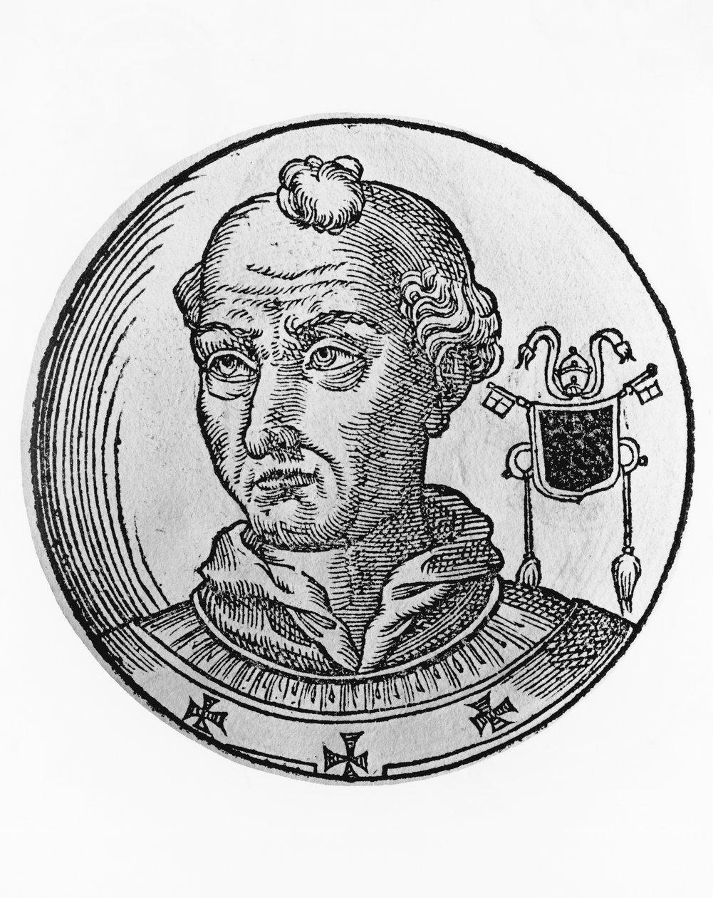 Portrett av Adrian II (792-872) av Blaise Nicolas Le Sueur