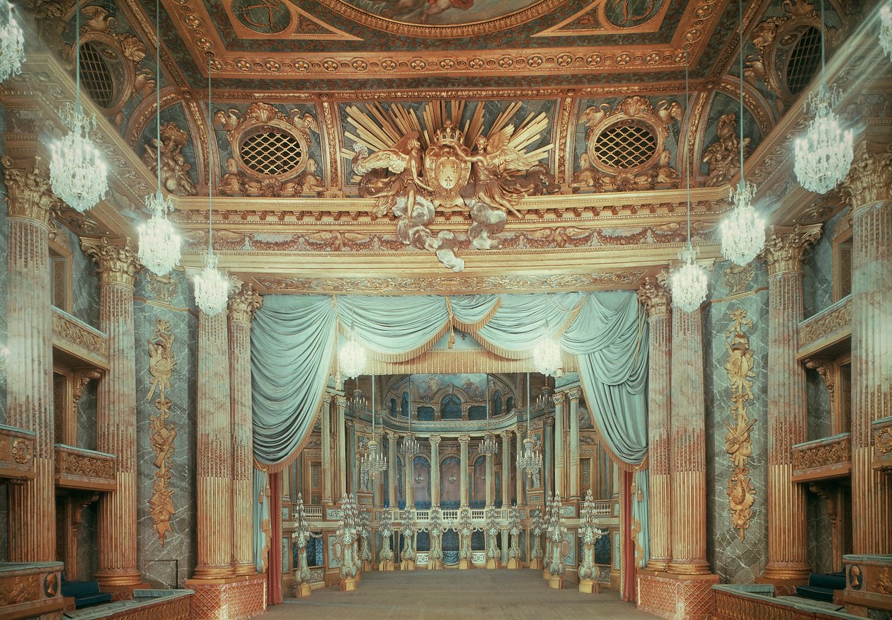 Royal Opera Theatre, Palace of Versailles, Frankrike av Blaise Nicolas Le Sueur