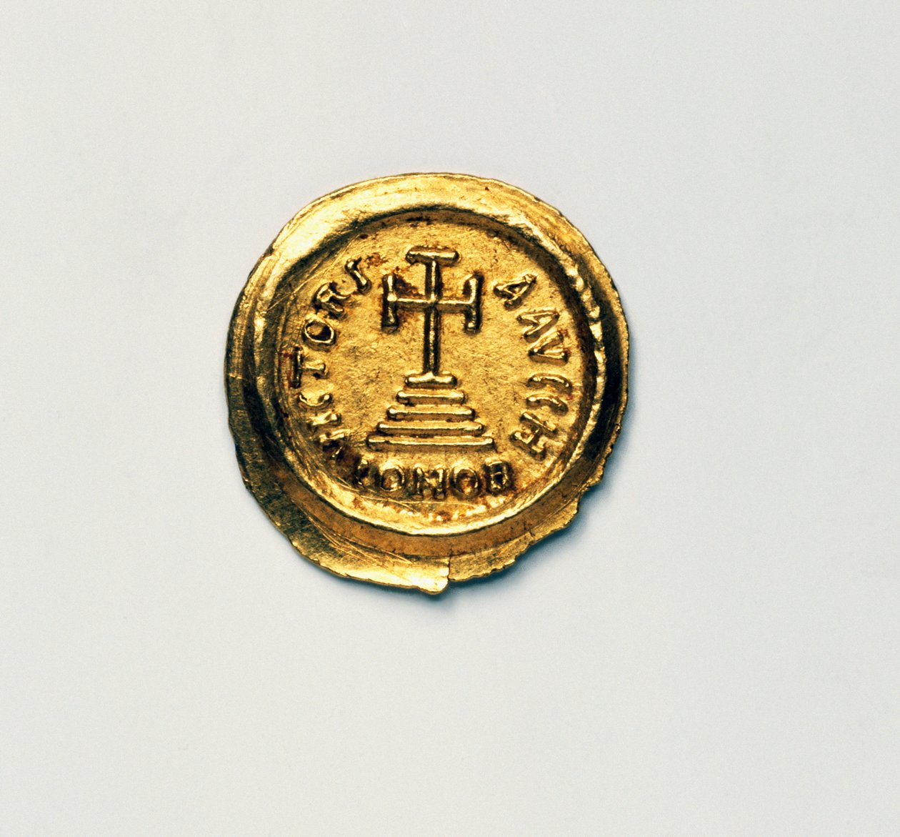 Solidus av den bysantinske keiseren Heraclius, bysantinske mynter, 7. århundre e.Kr. av Blaise Nicolas Le Sueur
