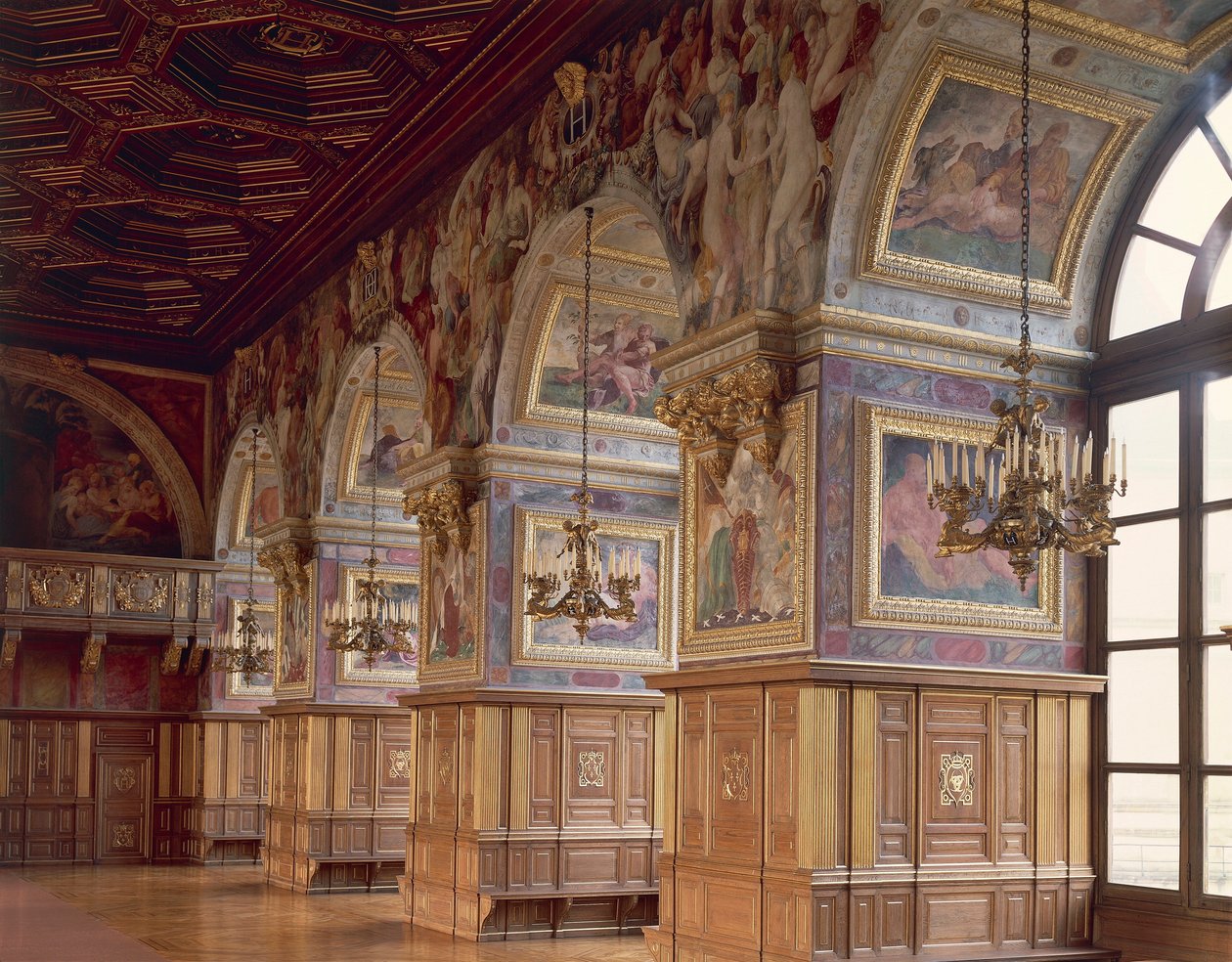 Ballsalen, Chateau de Fontainebleau, Frankrike av Blaise Nicolas Le Sueur