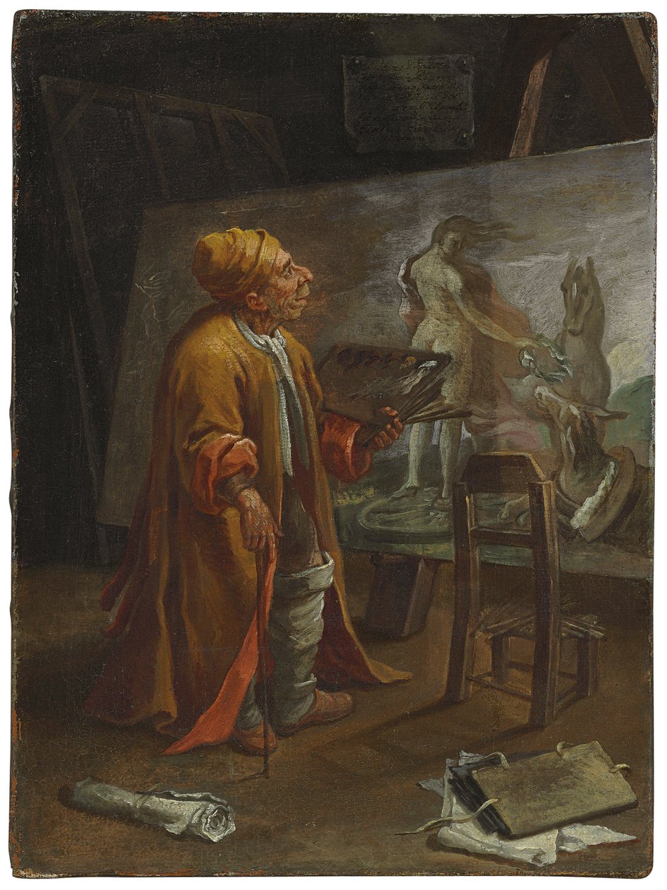 Paolo Matteis i sitt studio av Pier Leone Ghezzi