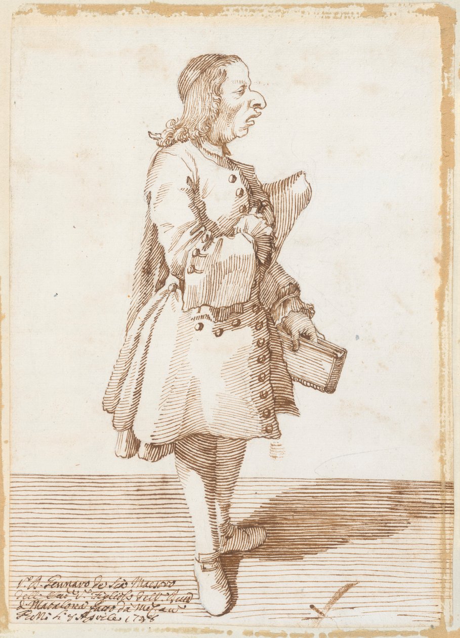 Portrett av Gennaro de Sc? av Pier Leone Ghezzi