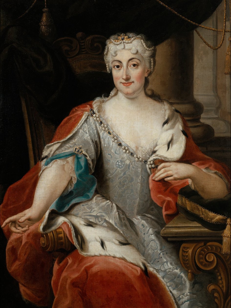 Portrett av Maria Clementina Sobieska 1702-1735 av Pier Leone Ghezzi