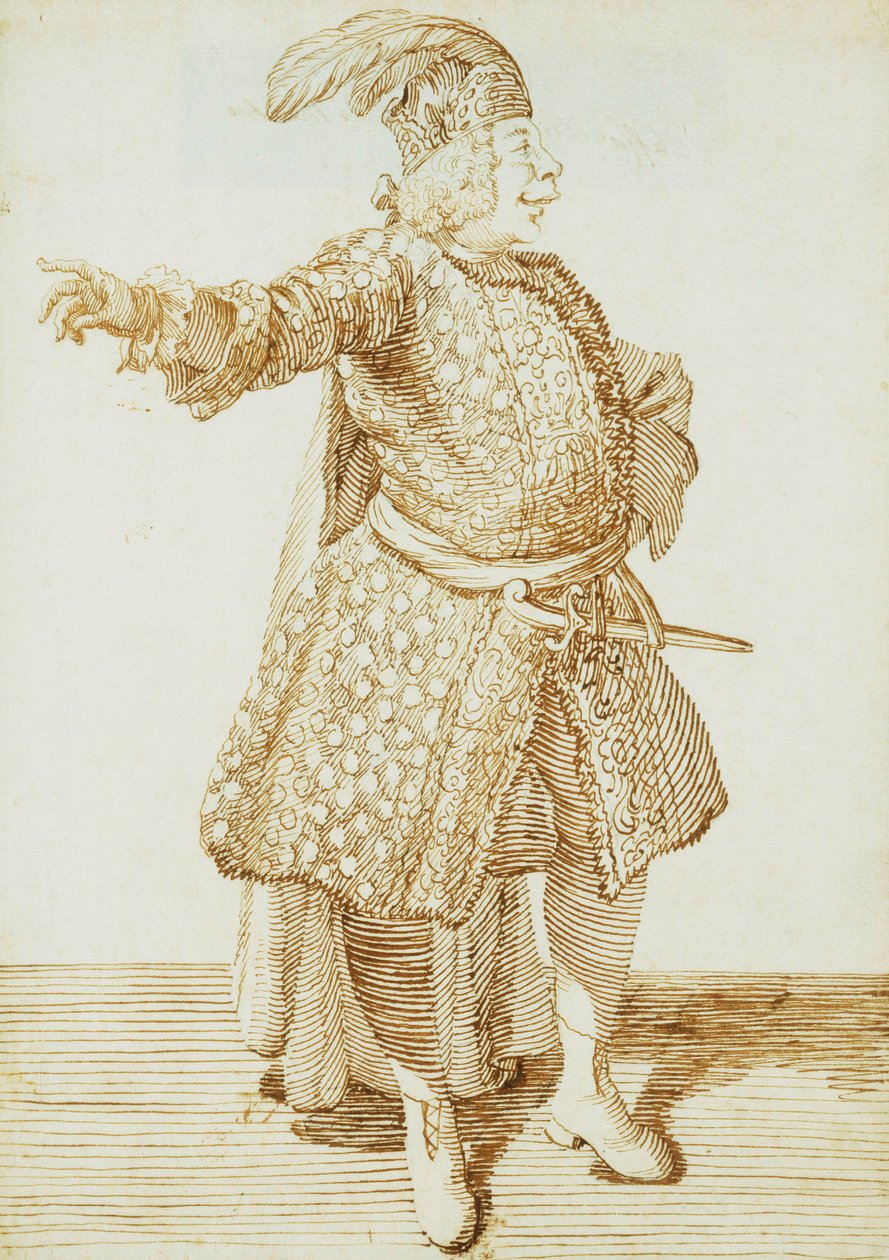 Portrett av Castrato Gaetano Caffarelli, ca. 1735 av Pier Leone Ghezzi