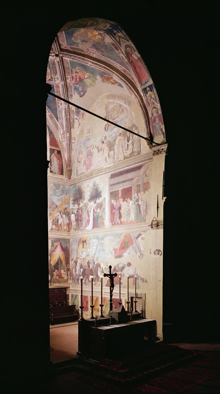 Apsis med Legend of the True Cross-syklus, fullført 1464 av Piero della Francesca