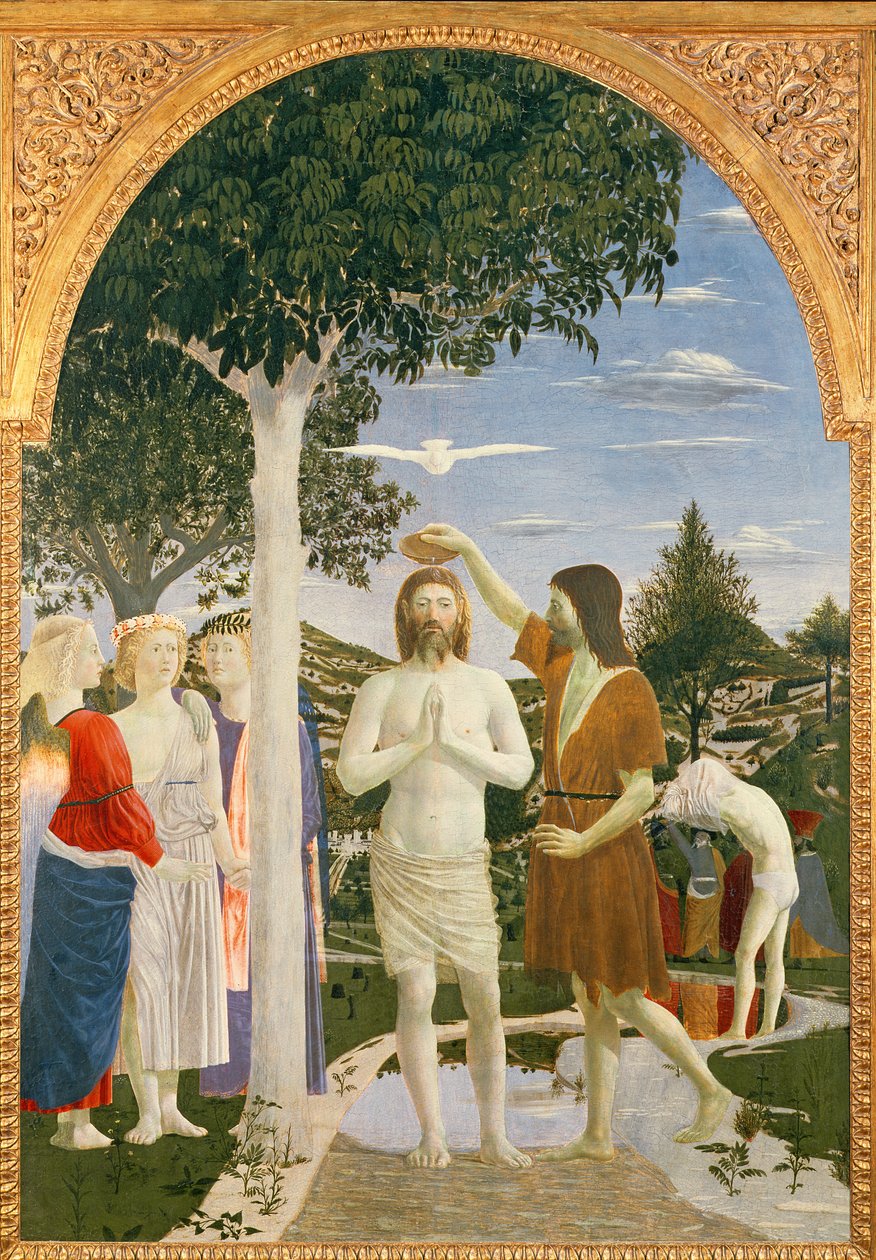 Kristi dåp, 1450 (eggtempera på panel) av Piero della Francesca