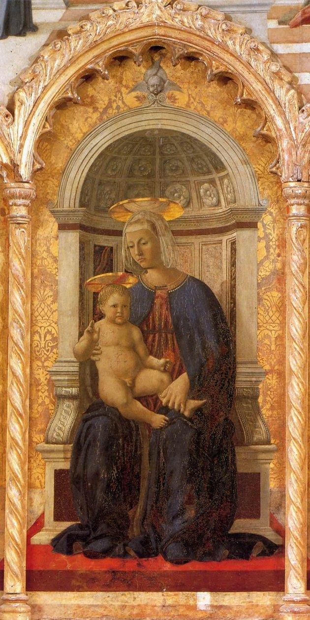 Polyptyk av St. Anthony: Madonna og barn av Piero della Francesca