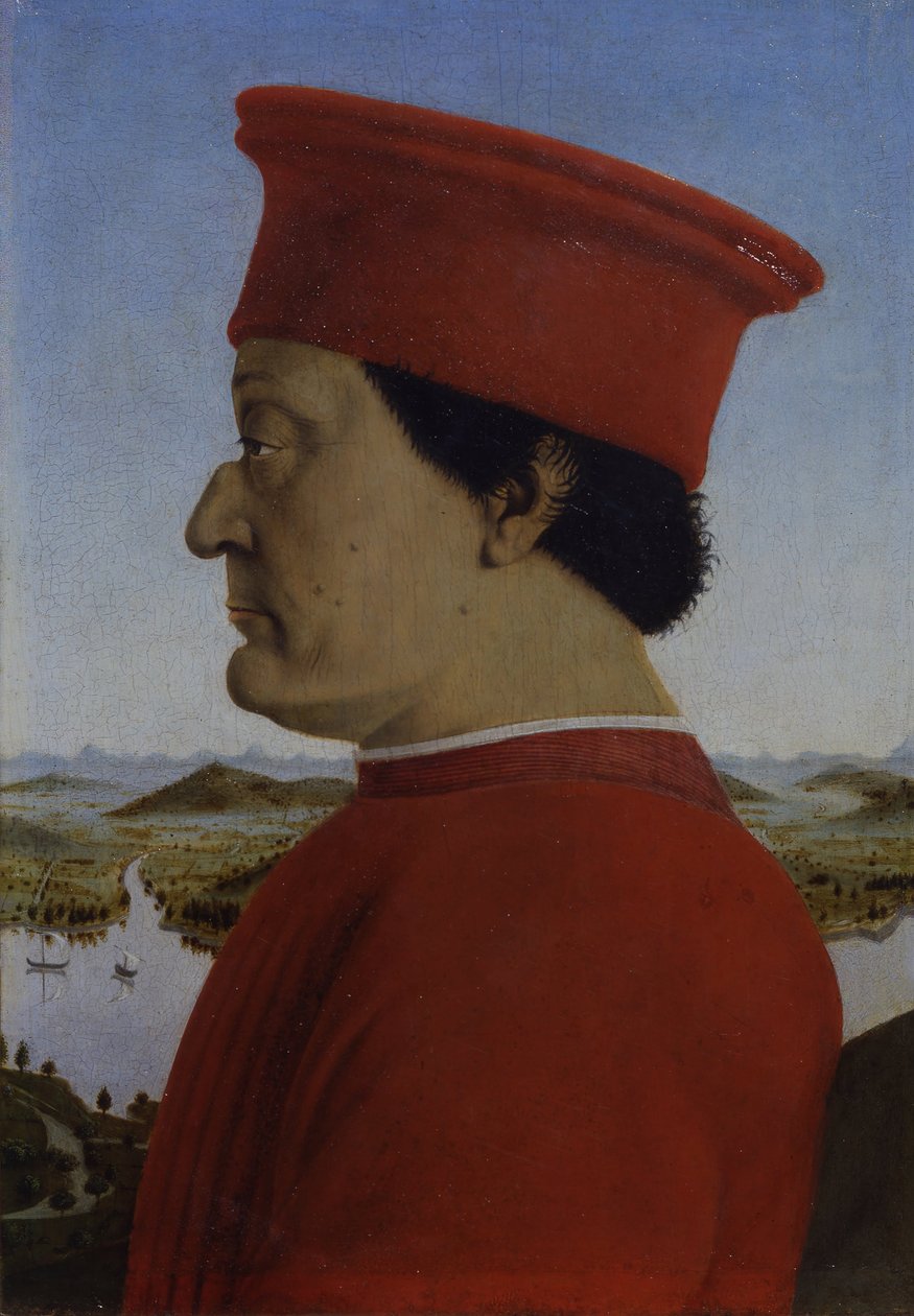 Portretter av hertugene av Urbino Federico da Montefeltro og Battista Sforza av Piero della Francesca