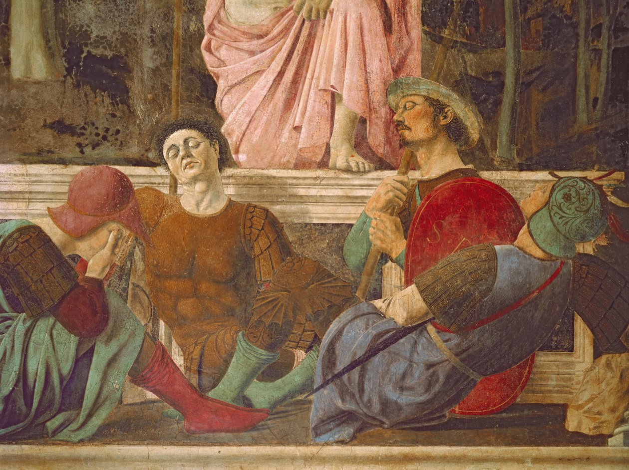 The Resurrection, ca. 1463 freskomaleri fra 109787 av Piero della Francesca