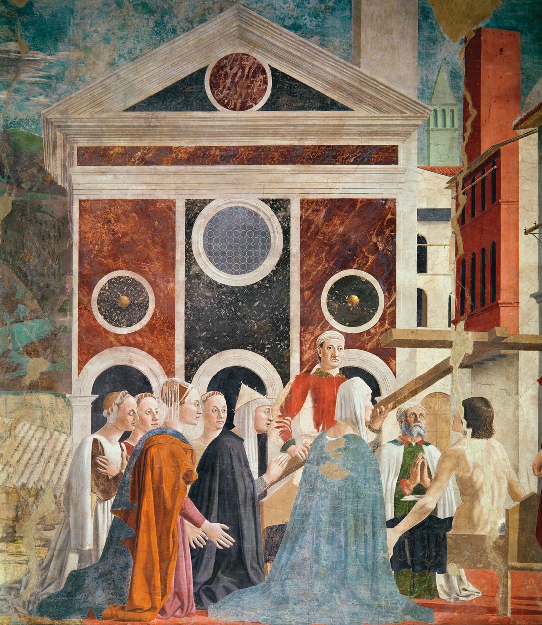 The Verification of the True Cross, ca. 1452-59 (detaljer) av Piero della Francesca