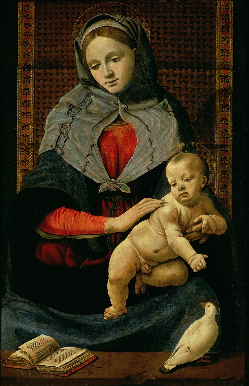 Madonna og barn med en due av Piero di Cosimo